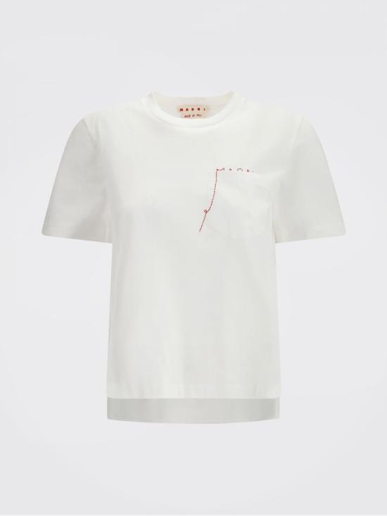 26SS 마르니 반팔 티셔츠 THJE0378QSUTC446 00W01 Lilac - MARNI