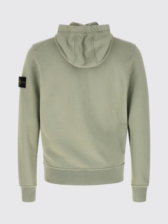 26SS 스톤 아일랜드 오가닉 코튼 플리스 레귤러 핏 후드 집업 6100061S0051 V0055 Green - STONE ISLAND