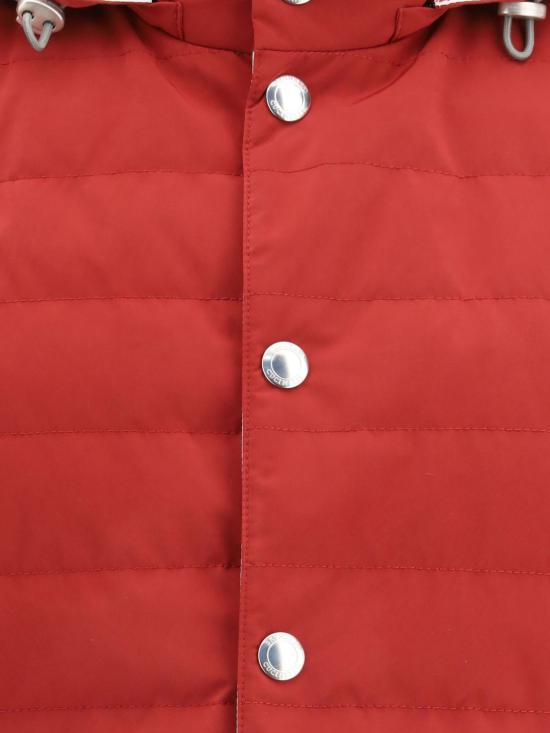 26SS 브루넬로 쿠치넬리 디테쳐블 후드 멤브레인 나일론 다운 베스트 MM4791696 CG249 Red - BRUNELLO CUCINELLI