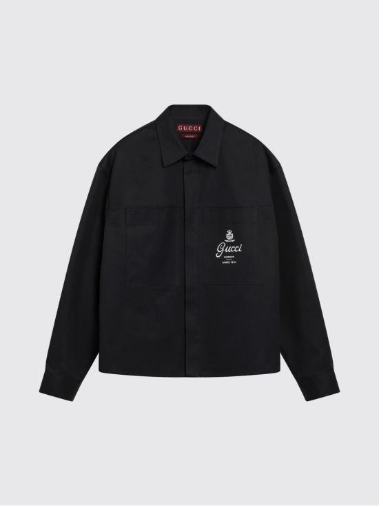 26SS 구찌 프린트 코튼 트윌 셔츠 851711ZAQH5 4440 Ink - GUCCI