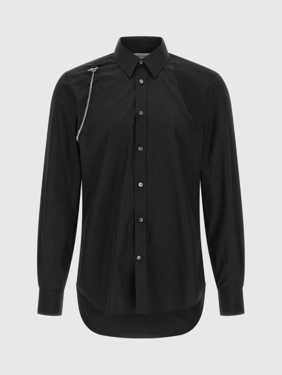26SS 알렉산더 맥퀸 긴팔 셔츠 851803QNAAD 1000 Black - ALEXANDER MCQUEEN