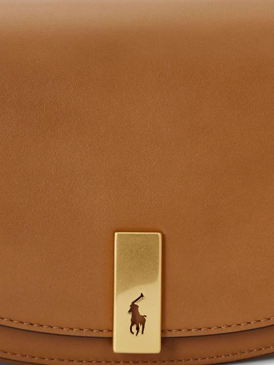 26SS 랄프 로렌 폴로 ID 레더 새들백 랄프 로렌 428891391 002 Brown - RALPH LAUREN