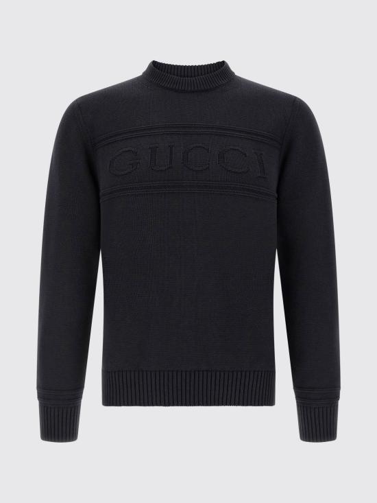 26SS 구찌 인타르시아 니트 코튼 울 스웨터 851724XKFBC 1000 Black - GUCCI