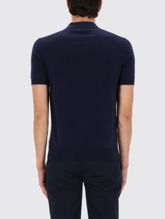 26SS 브루넬로 쿠치넬리 폴로 티셔츠 M29800145 CW425 Navy - BRUNELLO CUCINELLI