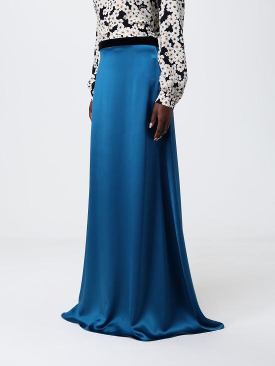 26SS 발렌티노 가라바니 롱 스커트 8B3RAEN68M6 9Z4 Petroleum Blue - VALENTINO GARAVANI