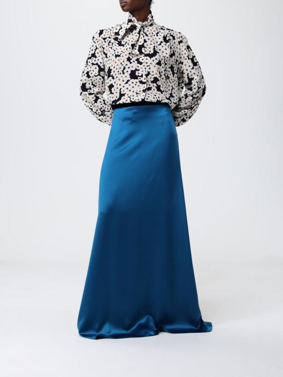 26SS 발렌티노 가라바니 롱 스커트 8B3RAEN68M6 9Z4 Petroleum Blue - VALENTINO GARAVANI