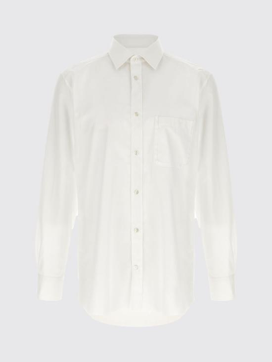 26SS 마르지엘라 Foiled 코튼 포플린 셔츠 S50DT0073S43001 102 White - MAISON MARGIELA