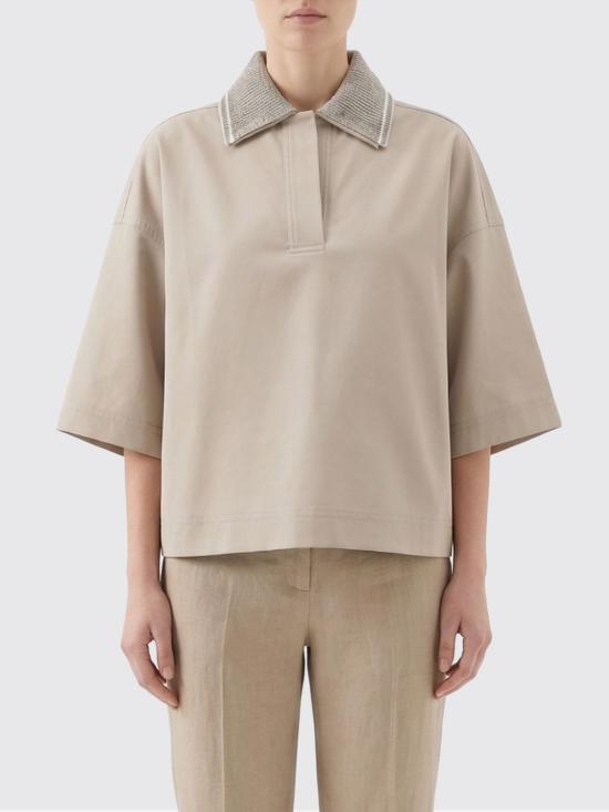 26SS 브루넬로 쿠치넬리 폴로 티셔츠 ML946SP105 C9272 Beige