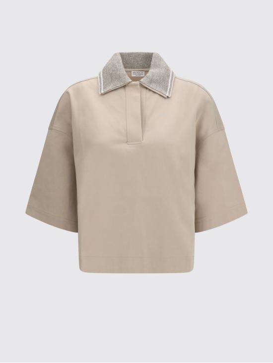 26SS 브루넬로 쿠치넬리 폴로 티셔츠 ML946SP105 C9272 Beige - BRUNELLO CUCINELLI