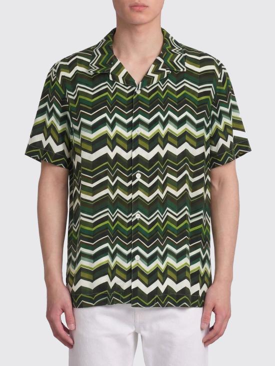 26SS 미소니 반팔 셔츠 BS26SJ01BW00ZV S6165 Green