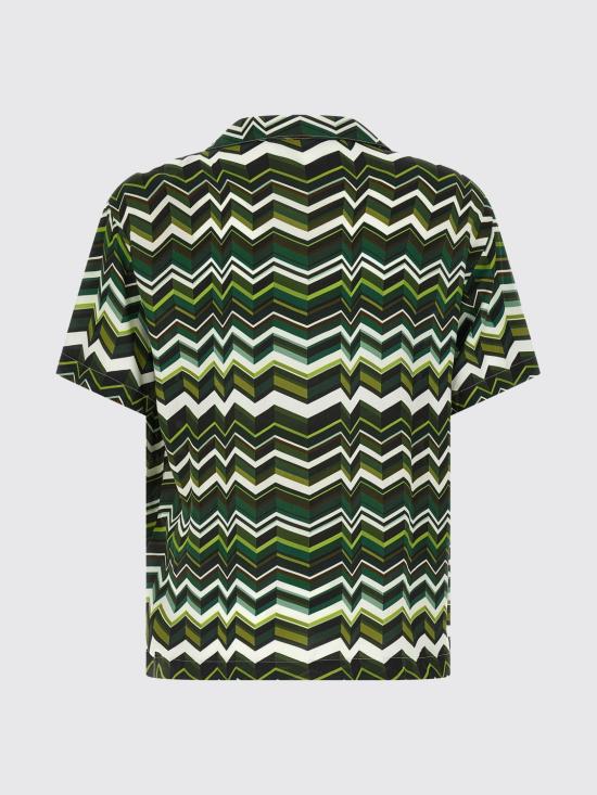 26SS 미소니 반팔 셔츠 BS26SJ01BW00ZV S6165 Green - MISSONI