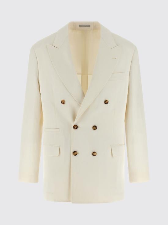 26SS 브루넬로 쿠치넬리 자켓 MR4788BPC C1010 White - BRUNELLO CUCINELLI