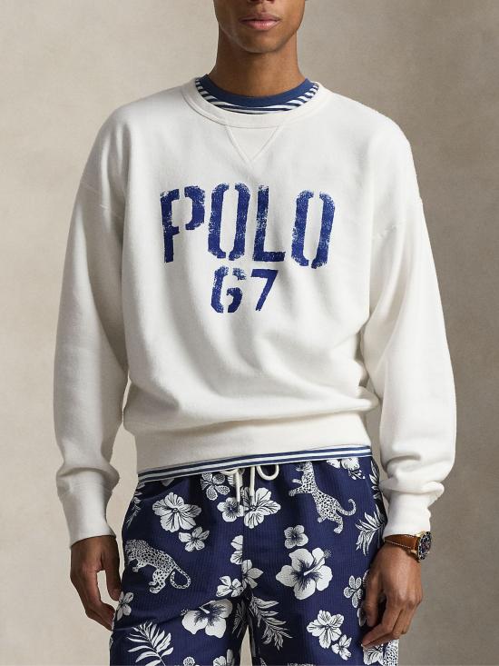 26SS 랄프 로렌 긴팔 티셔츠 710B14576 002 White - RALPH LAUREN