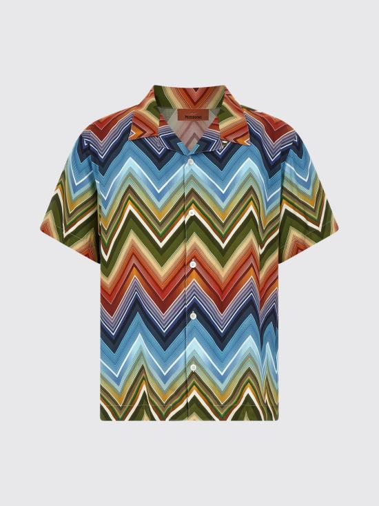 26SS 미소니 반팔 셔츠 BS26SJ01BW010Q SM9Z2 Multicolor - MISSONI