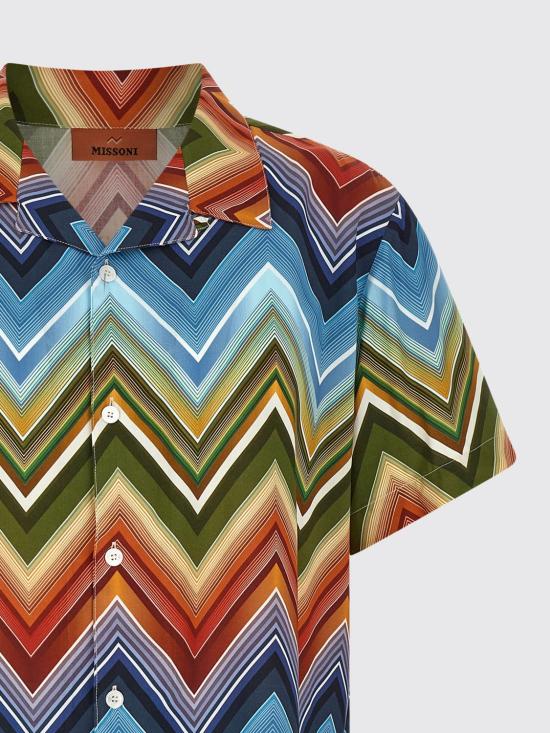 26SS 미소니 반팔 셔츠 BS26SJ01BW010Q SM9Z2 Multicolor - MISSONI