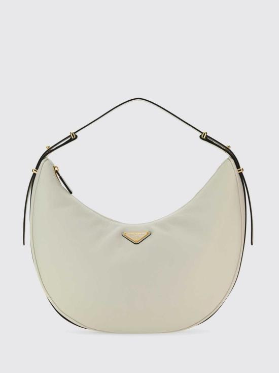 26SS 프라다 라지 레더 숄더백 1BC212VOVO2CYS F0PG7 White