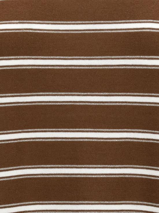 26SS 브루넬로 쿠치넬리 버진 울 & 캐시미어 라이트웨이트 스파클링 스트라이프 니트 티셔츠 M14854100 CTX08 Cocoa - BRUNELLO CUCINELLI