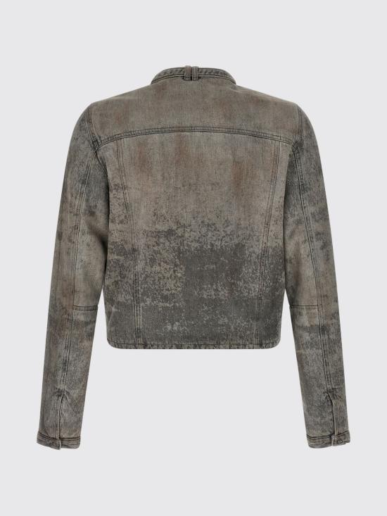 26SS 디젤 드-불마르-Fsi 코튼 헴프 새틴 데님 재킷 A2349309P24 02 Grey - DIESEL