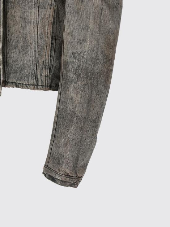 26SS 디젤 드-불마르-Fsi 코튼 헴프 새틴 데님 재킷 A2349309P24 02 Grey - DIESEL