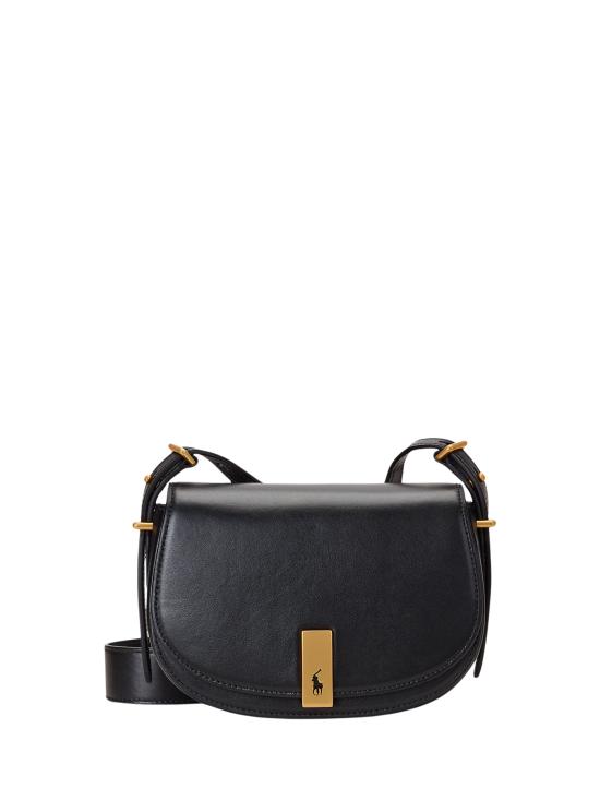 26SS 랄프 로렌 폴로 ID 레더 새들백 랄프 로렌 428891391 001 Black