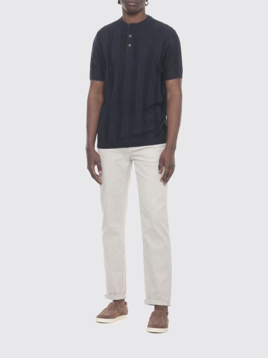 26SS 브루넬로 쿠치넬리 세라피노 티셔츠 M2L707801 CBM73 Blue - BRUNELLO CUCINELLI