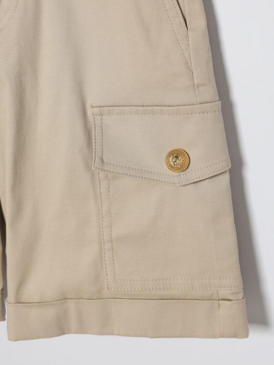 26SS [키즈] 발망 쇼츠/버뮤다 BY6R19G1097 107 Beige - BALMAIN