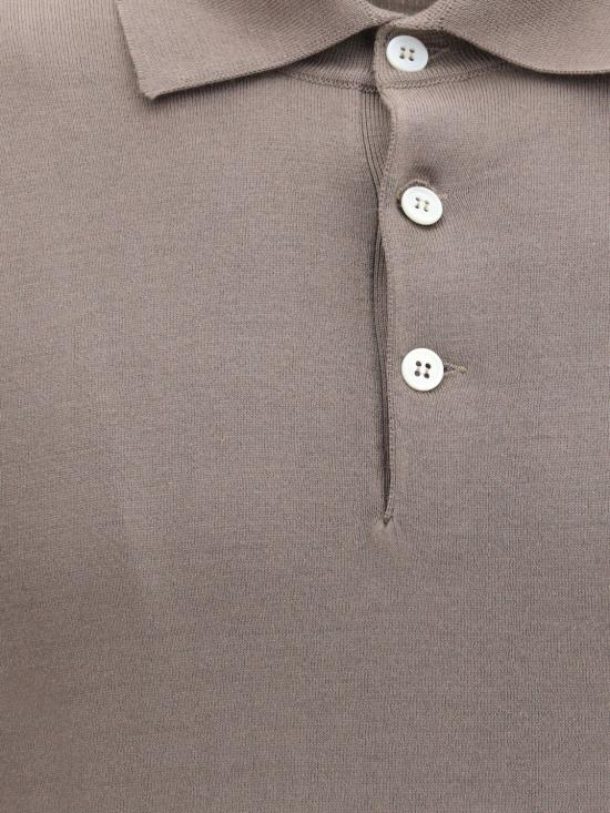 26SS 브루넬로 쿠치넬리 니트 폴로 셔츠 M29800135 CLL90 Hazel - BRUNELLO CUCINELLI