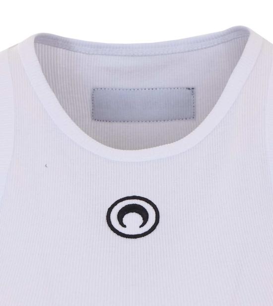  마린세르 민소매 티셔츠 마린 세르 문 로고 탱크탑 화이트 - MARINE SERRE