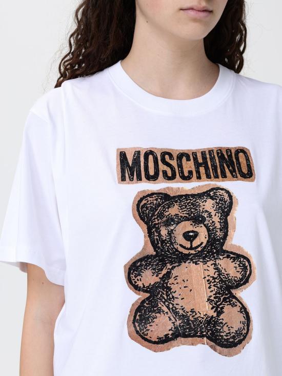 26SS 모스키노 반팔 티셔츠 07130441 1001 White - MOSCHINO