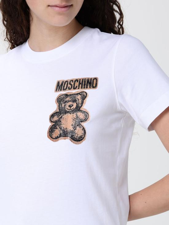 26SS 모스키노 반팔 티셔츠 07140441 1001 White - MOSCHINO