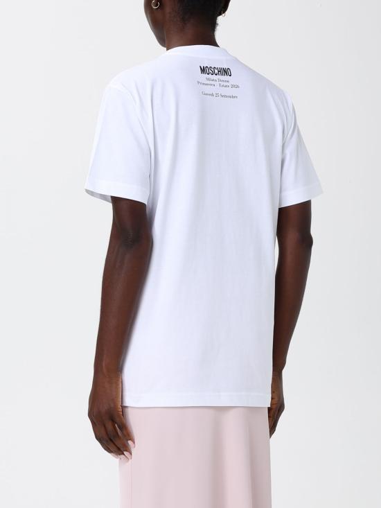 26SS 모스키노 반팔 티셔츠 07080441 1001 White - MOSCHINO