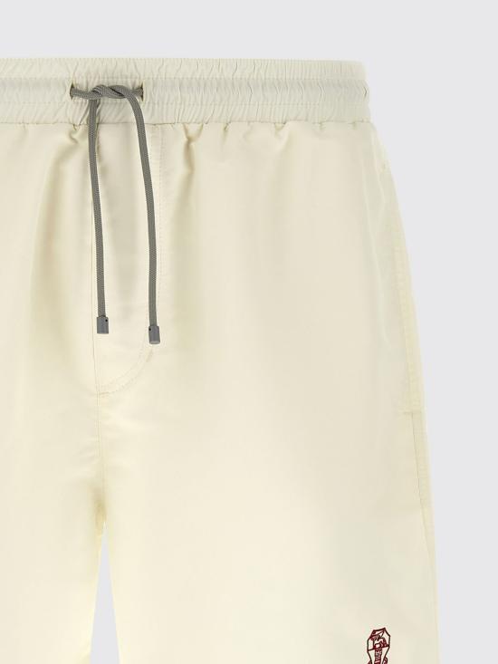 26SS 브루넬로 쿠치넬리 로고 스윔 팬츠 MW817043 CNH15 Beige - BRUNELLO CUCINELLI