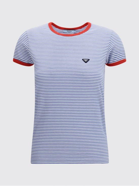 26SS 프라다 반팔 티셔츠 39658SOOO186H F0X36 Periwinkle