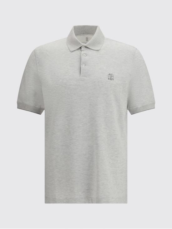 26SS 브루넬로 쿠치넬리 피케 폴로 셔츠 ME8548788 CW584 Grey 2 - BRUNELLO CUCINELLI