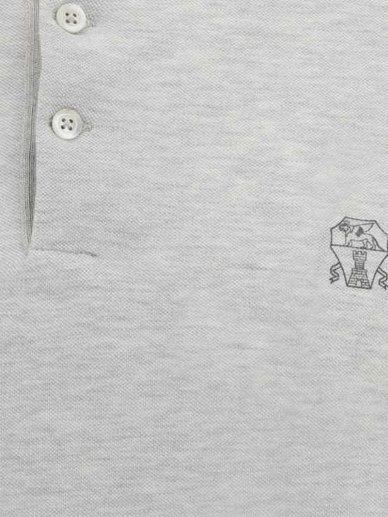 26SS 브루넬로 쿠치넬리 피케 폴로 셔츠 ME8548788 CW584 Grey 2 - BRUNELLO CUCINELLI