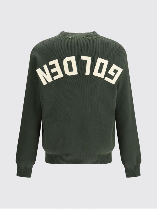 26SS 골든구스 Golden 레터링 밀리터리 크루넥 스웨터 GMP00841P001972 35674 Military - GOLDEN GOOSE