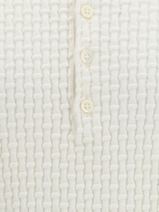 26SS 톰브라운 플로트 리플 스티치 RWB 스트라이프 폴로 MKP155AY3009 100 White - THOM BROWNE