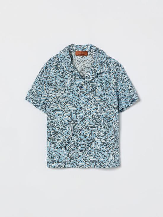 26SS [키즈] 미소니 셔츠 MY5P31P0596 100CE Gnawed Blue