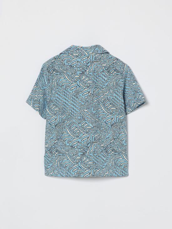 26SS [키즈] 미소니 셔츠 MY5P31P0596 100CE Gnawed Blue - MISSONI