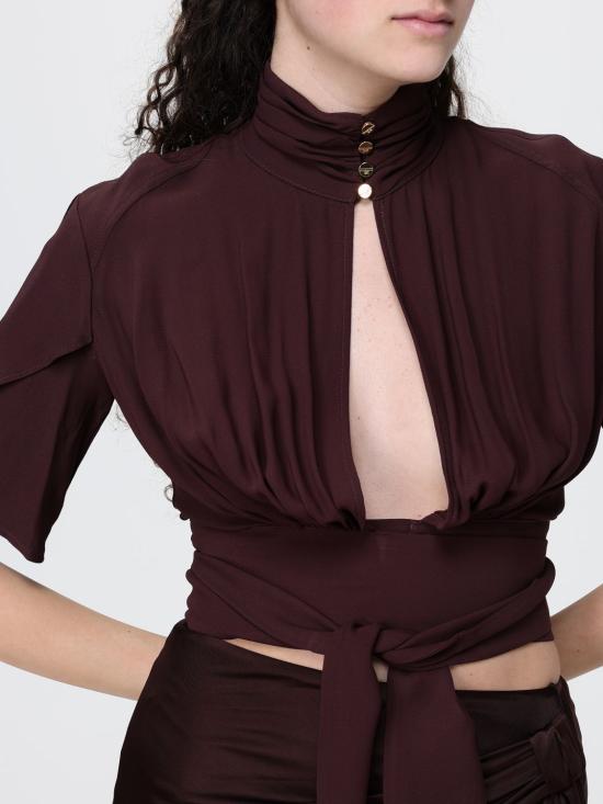 26SS 엘리자베타프랜치 탑 CA15862E2 644 Dark - ELISABETTA FRANCHI