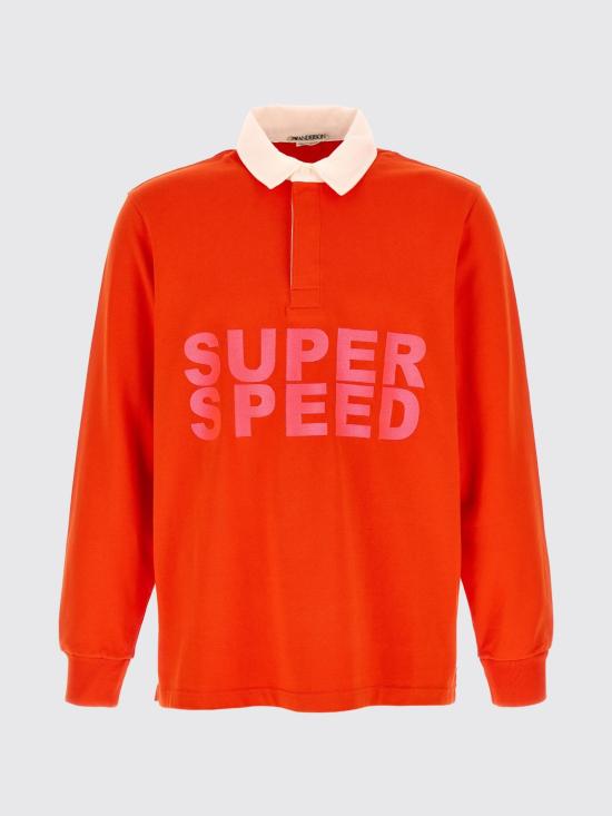 26SS JW앤더슨 폴로 티셔츠 JO0289PG1938 417 Red - JW ANDERSON