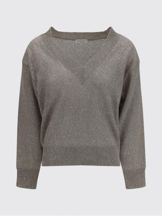 26SS 브루넬로 쿠치넬리 스웨터 MDT746412 C9089 Mud - BRUNELLO CUCINELLI