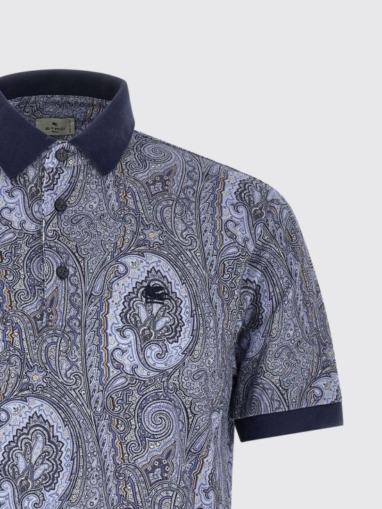 26SS 에트로 폴로 티셔츠 MRMD0004AKF79 X0880 Blue - ETRO