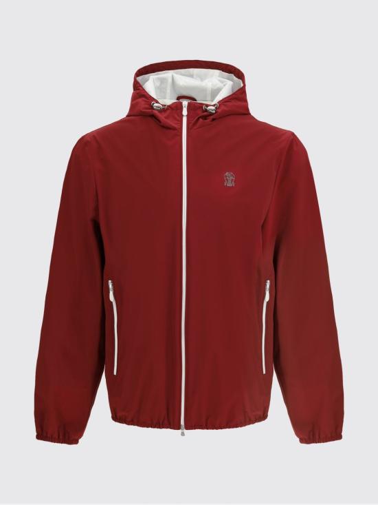 26SS 브루넬로 쿠치넬리 멤브레인 나일론 블루종 MM49A7440G C1830 Cherry - BRUNELLO CUCINELLI