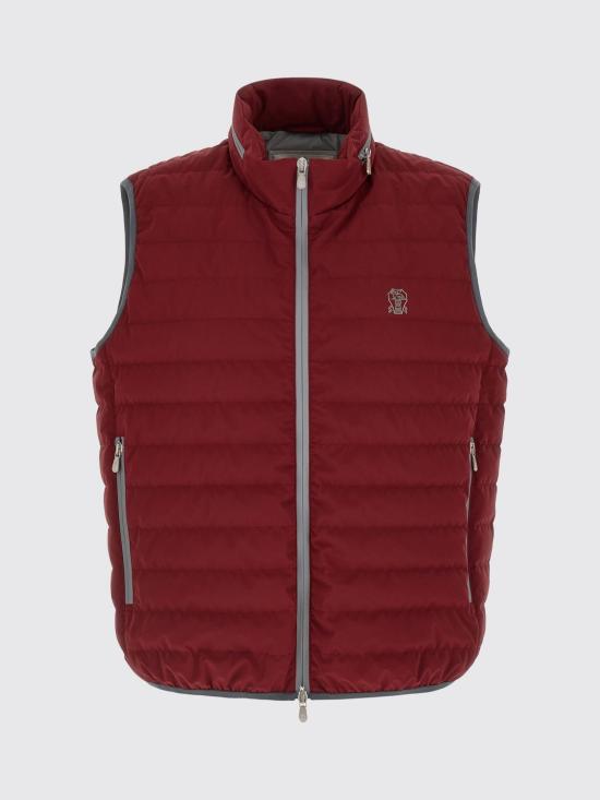 26SS 브루넬로 쿠치넬리 민소매 다운 재킷 MM49A7460G C1830 Red - BRUNELLO CUCINELLI