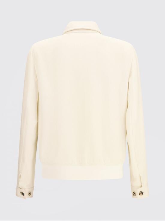 26SS 브루넬로 쿠치넬리 실크 리넨 울 믹스드 홉색 블루종 MZ4036581 C054 White - BRUNELLO CUCINELLI