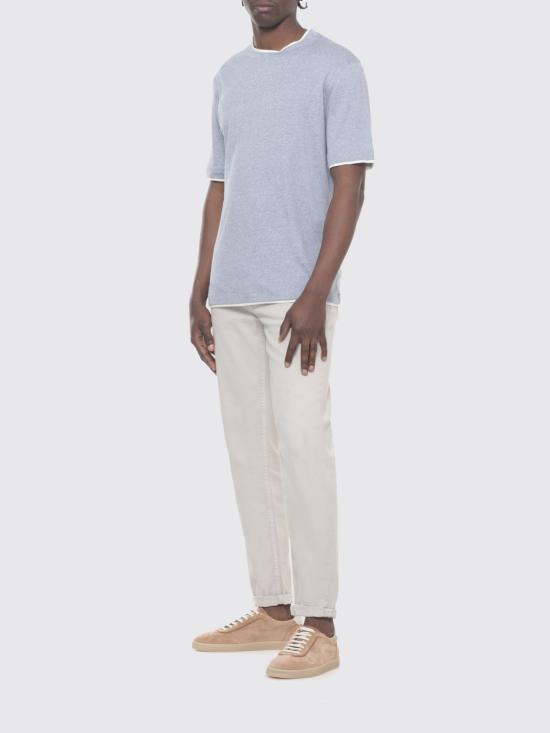 26SS 브루넬로 쿠치넬리 페이크 레이어링 티셔츠 MW8357427 CGE03 Grey - BRUNELLO CUCINELLI