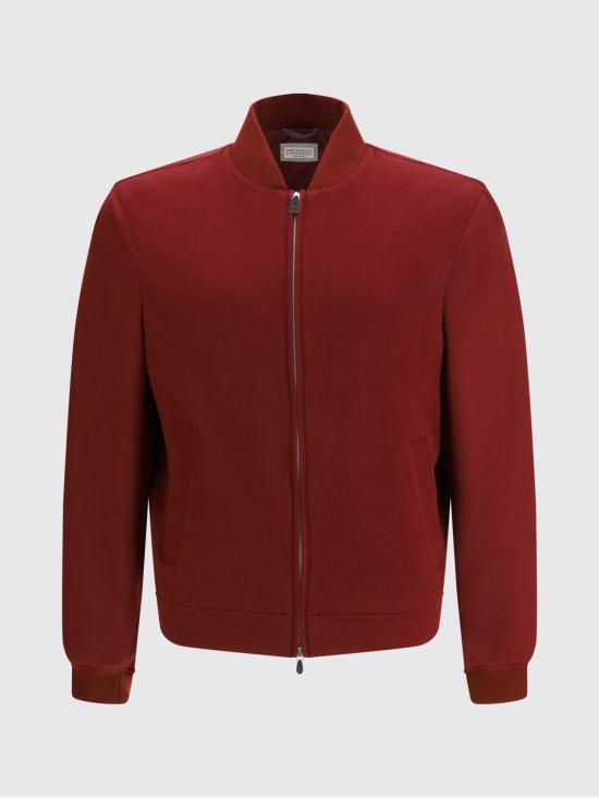 26SS 브루넬로 쿠치넬리 캐시미어 봄버 재킷 MV4216550 CRH60 Red - BRUNELLO CUCINELLI