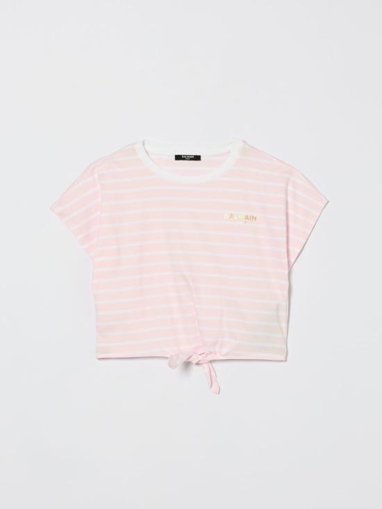 26SS [키즈] 발망 티셔츠 BY8B61Z3657 51EBC Pink