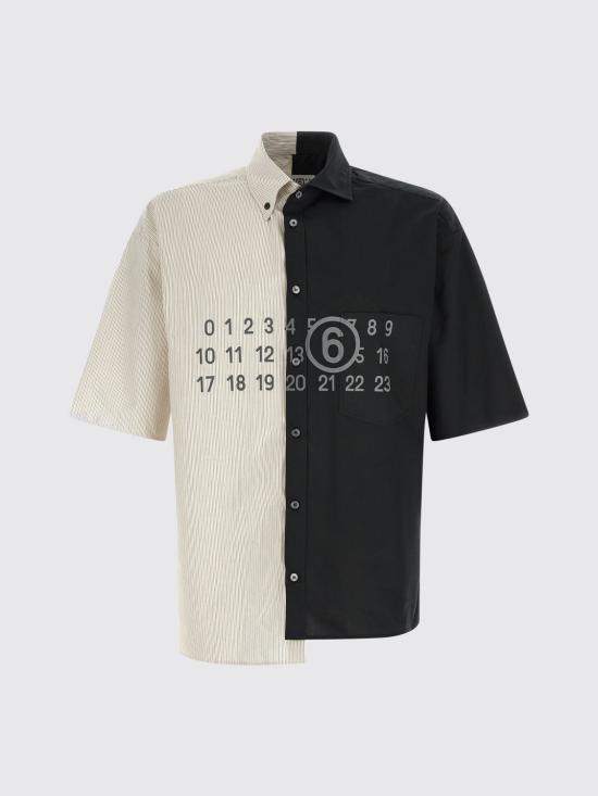 26SS MM6 메종마르지엘라 반팔 셔츠 SH0DR0007MTN136 961 Black - MM6 MAISON MARGIELA